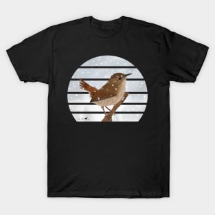 Wren Winter Snow Bird Watching Birding Ornithologist Gift T-Shirt